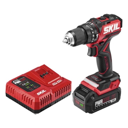 Skil SKIL 20V PWR CORE 20 1/2 in. Brushless Cordless Compact Hammer Drill Kit (Battery) HD6294B-10